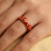 Classic Crimson Gold Ring