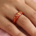 Golden Leaf Crimson Ring