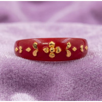 Scarlet Bloom Enamel Band