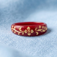 Crimson Elegance Designer Kada