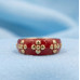 Crimson Heart Bloom Ring