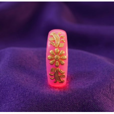 Crimson Bloom Enamel Ring