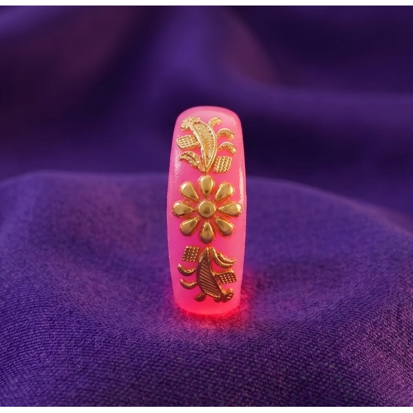 Crimson Bloom Enamel Ring