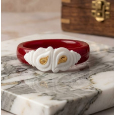 Regal Maroon Charm Bracelet