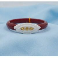 Golden Petal Red Charm Bracelet