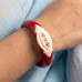 Golden Petal Red Charm Bracelet