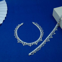 Aarvi Lattice Silver Anklets