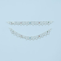 Raangini – Multicolor Embellished Silver Anklets