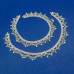 Silver Crown Anklet Set