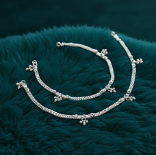 Traditional Silver Anklet for Women