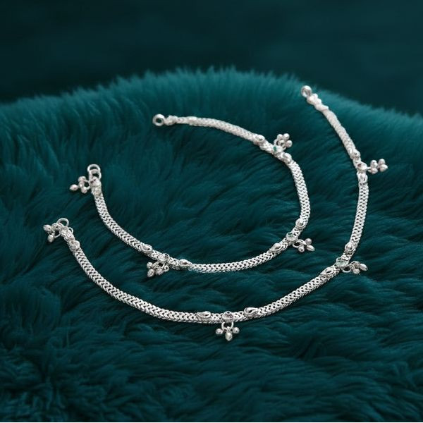 Traditional Silver Anklet for Women