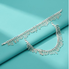 Silver Payal with Color Stones