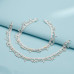 Ethnic Silver Multi-Layer Anklets
