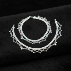 Elegant Multi-Chain Silver Anklet