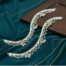 Designer Silver Charm Anklet