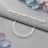 Royal Navratna Anklet Set