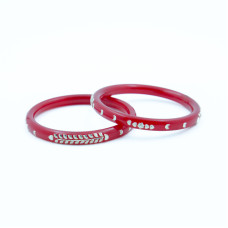 Ruby Shine Leaf Bangles