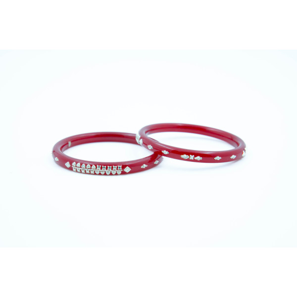 Crimson Diamond Spark Bangles
