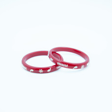 Red Paisley Glow Bangles
