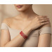 Red flower desing Silver pola