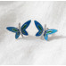 Azure Butterfly Wing Studs
