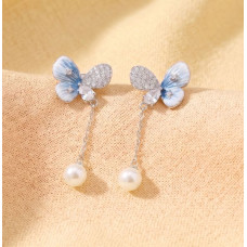 Blue Butterfly Spark Stud Earrings Blue Butterfly Spark Stud Earrings
