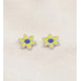 Yellow Petal Charm Studs
