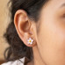 Silver Cupid Heart Earrings