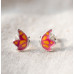 Silver Cupid Heart Earrings