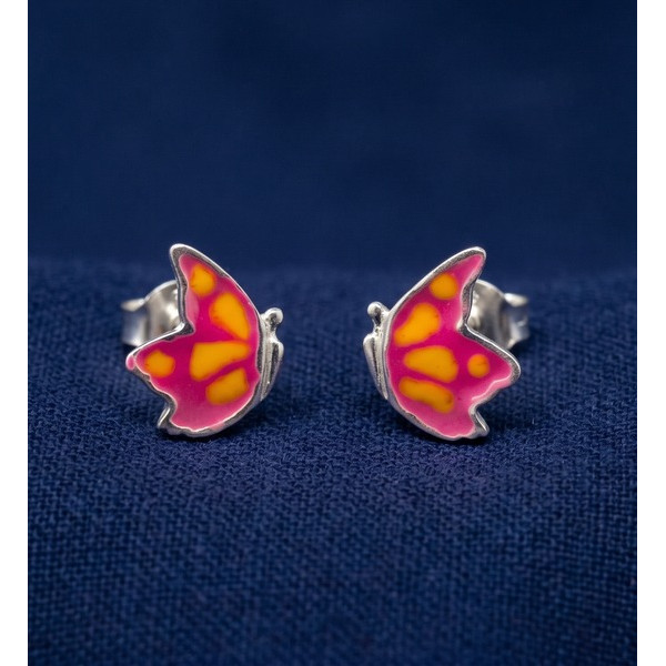 Silver Cupid Heart Earrings