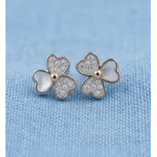 Flying Heart Silver Studs Flying Heart Silver Studs