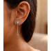 Green Floral Charm Earrings