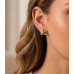 Green Petal Spark Drop Earrings