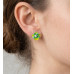 Lime Blossom Stud Earrings