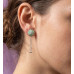 Mint Blossom Tassel Stud Earrings