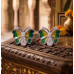 Mint Petal Chain Dangle Earrings
