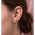 Mint Petal Chain Dangle Earrings