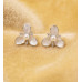 Lavender Petal Pearl Earrings