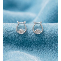 Frosted Flower Pearl Earrings