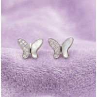Elegant Orchid Pearl Studs