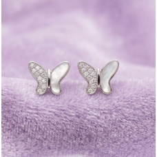 Elegant Orchid Pearl Studs