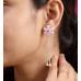 Blush Daisy Tassel Earrings