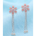 Blush Daisy Tassel Earrings