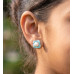 Rosette Flower Chain Danglers