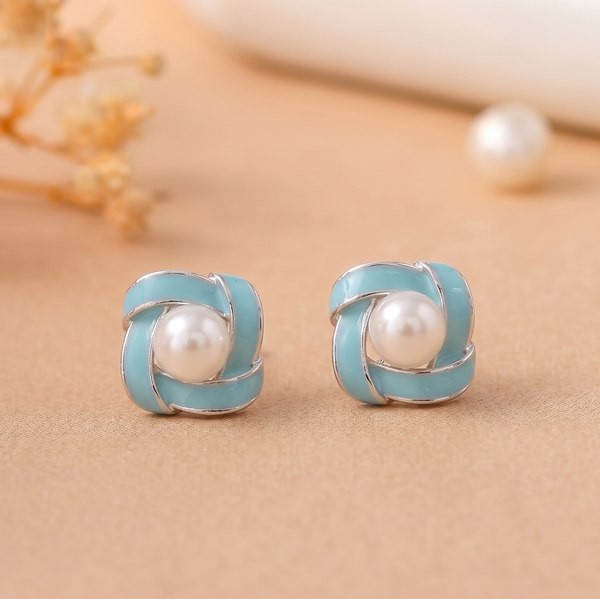 Rosette Flower Chain Danglers