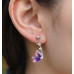 Pink Floral Sparkle Danglers