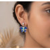 Sunflower Charm Drop Earrings