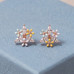 Yellow Petal Silver Chain Earrings