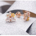 Yellow Petal Silver Chain Earrings