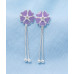 Ruby Bloom Dangle Stud Earrings
